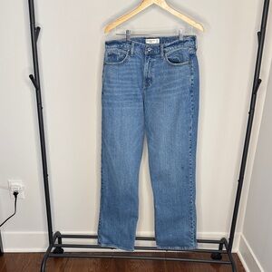 Abercrombie & Fitch Women's Straight Leg Blue Jeans